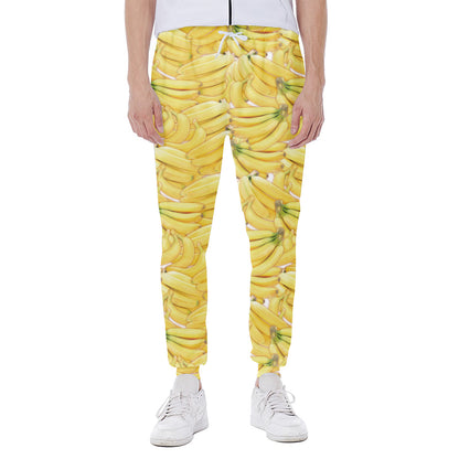 Ripe Banana Pattern Print Scuba Joggers
