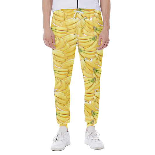 Ripe Banana Pattern Print Scuba Joggers