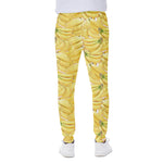 Ripe Banana Pattern Print Scuba Joggers
