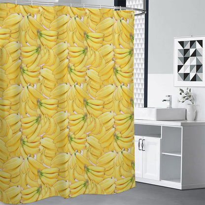 Ripe Banana Pattern Print Shower Curtain