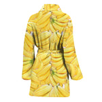 Ripe Banana Pattern Print Women's Bathrobe