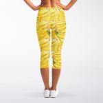 Ripe Banana Pattern Print Women's Capri Leggings
