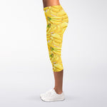 Ripe Banana Pattern Print Women's Capri Leggings