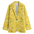 Ripe Banana Pattern Print Women's Cotton Blazer