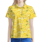 Ripe Banana Pattern Print Women's Polo Shirt
