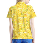 Ripe Banana Pattern Print Women's Polo Shirt
