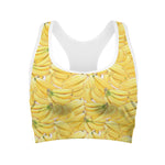 Ripe Banana Pattern Print Women's Sports Bra