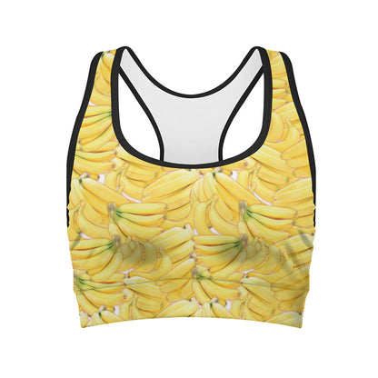 Ripe Banana Pattern Print Women's Sports Bra