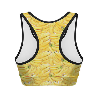 Ripe Banana Pattern Print Women's Sports Bra