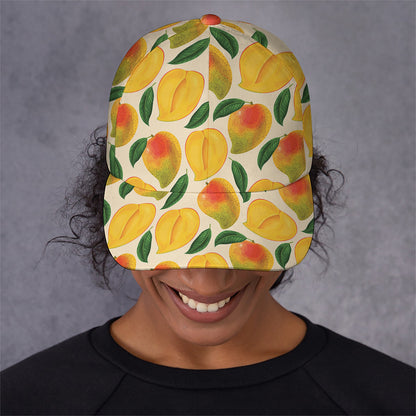 Ripe Mango Fruit Pattern Print Baseball Cap