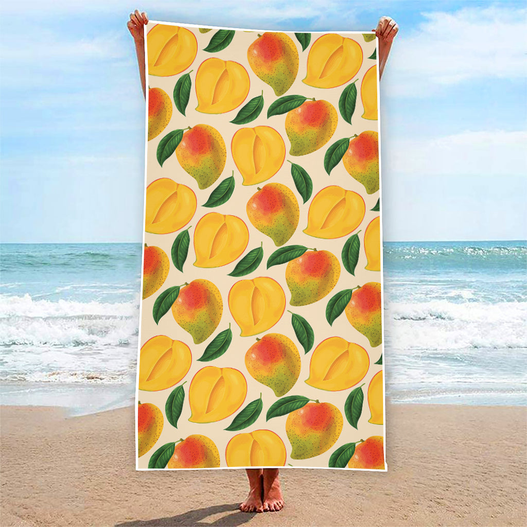 Ripe Mango Fruit Pattern Print Beach Towel
