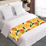 Ripe Mango Fruit Pattern Print Bed Runner