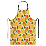 Ripe Mango Fruit Pattern Print Bib Apron With Pocket