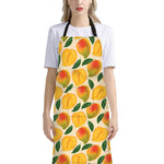Ripe Mango Fruit Pattern Print Bib Apron With Pocket