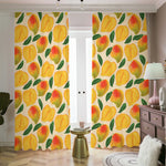 Ripe Mango Fruit Pattern Print Blackout Pencil Pleat Curtains