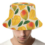 Ripe Mango Fruit Pattern Print Bucket Hat