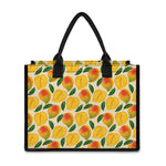 Ripe Mango Fruit Pattern Print Canvas Tote Bag