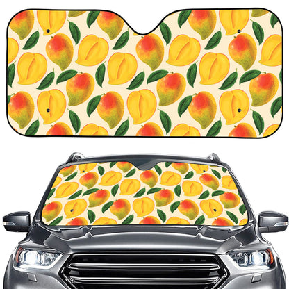 Ripe Mango Fruit Pattern Print Car Windshield Sun Shade