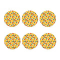 Ripe Mango Fruit Pattern Print Coaster Set