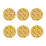 Ripe Mango Fruit Pattern Print Coaster Set