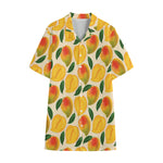 Ripe Mango Fruit Pattern Print Cotton Hawaiian Shirt