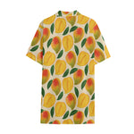 Ripe Mango Fruit Pattern Print Cotton Hawaiian Shirt