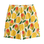 Ripe Mango Fruit Pattern Print Cotton Shorts