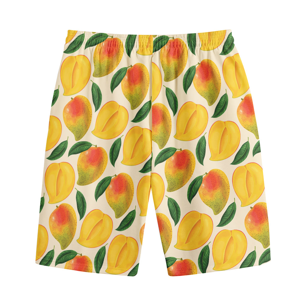 Ripe Mango Fruit Pattern Print Cotton Shorts