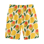 Ripe Mango Fruit Pattern Print Cotton Shorts