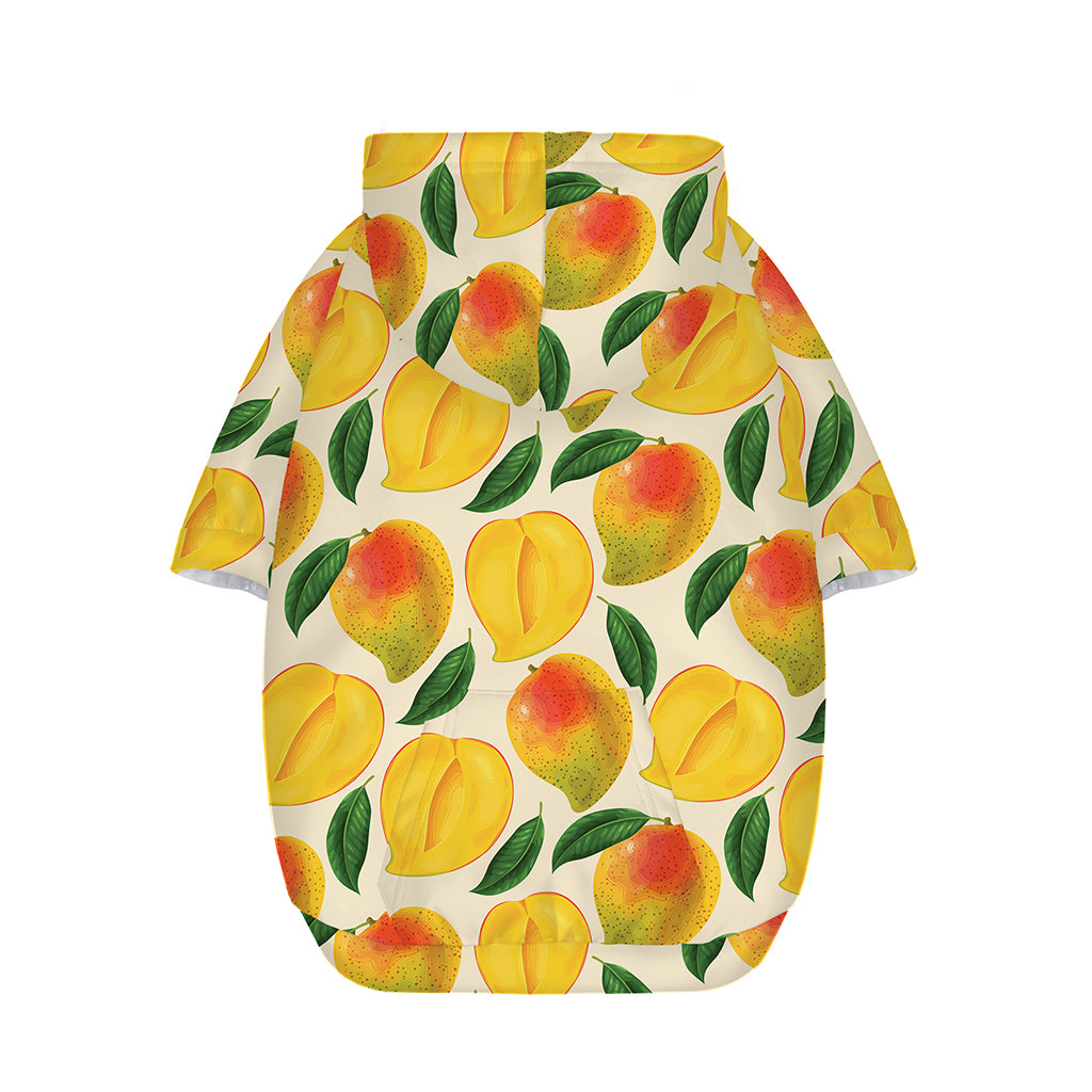 Ripe Mango Fruit Pattern Print Dog Zip Up Hoodie