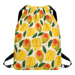 Ripe Mango Fruit Pattern Print Drawstring Backpack