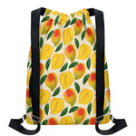Ripe Mango Fruit Pattern Print Drawstring Backpack