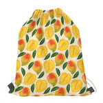 Ripe Mango Fruit Pattern Print Drawstring Bag
