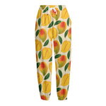 Ripe Mango Fruit Pattern Print Fleece Lined Knit Pants