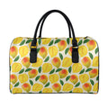 Ripe Mango Fruit Pattern Print Leather Duffel Bag