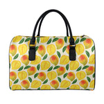 Ripe Mango Fruit Pattern Print Leather Duffle Bag