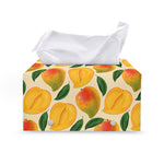 Ripe Mango Fruit Pattern Print Leather Tissue Box Cover