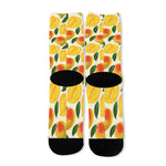 Ripe Mango Fruit Pattern Print Long Socks