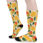 Ripe Mango Fruit Pattern Print Long Socks