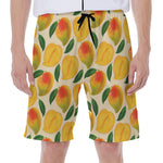Ripe Mango Fruit Pattern Print Men's Beach Shorts