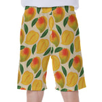 Ripe Mango Fruit Pattern Print Men's Beach Shorts