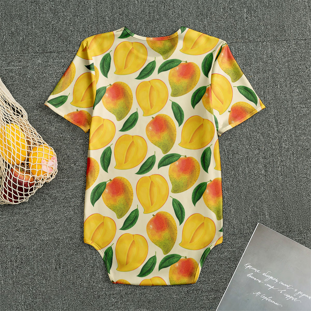 Ripe Mango Fruit Pattern Print Men's Bodysuit