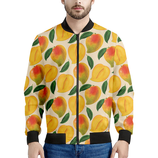 Ripe Mango Fruit Pattern Print Men's Bomber Jacket