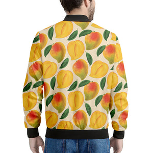 Ripe Mango Fruit Pattern Print Men's Bomber Jacket