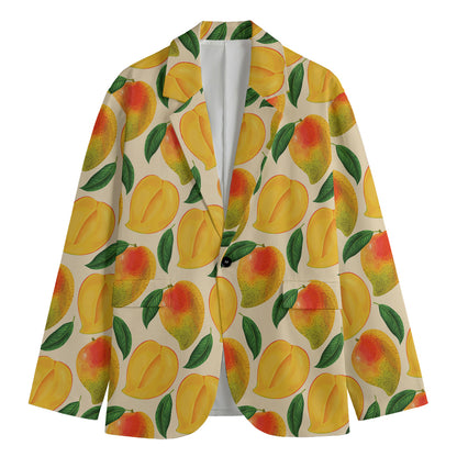 Ripe Mango Fruit Pattern Print Men's Cotton Blazer