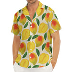 Ripe Mango Fruit Pattern Print Men's Deep V-Neck Shirt