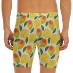 Ripe Mango Fruit Pattern Print Men's Long Boxer Briefs