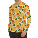 Ripe Mango Fruit Pattern Print Men's Long Sleeve Rash Guard