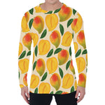 Ripe Mango Fruit Pattern Print Men's Long Sleeve T-Shirt
