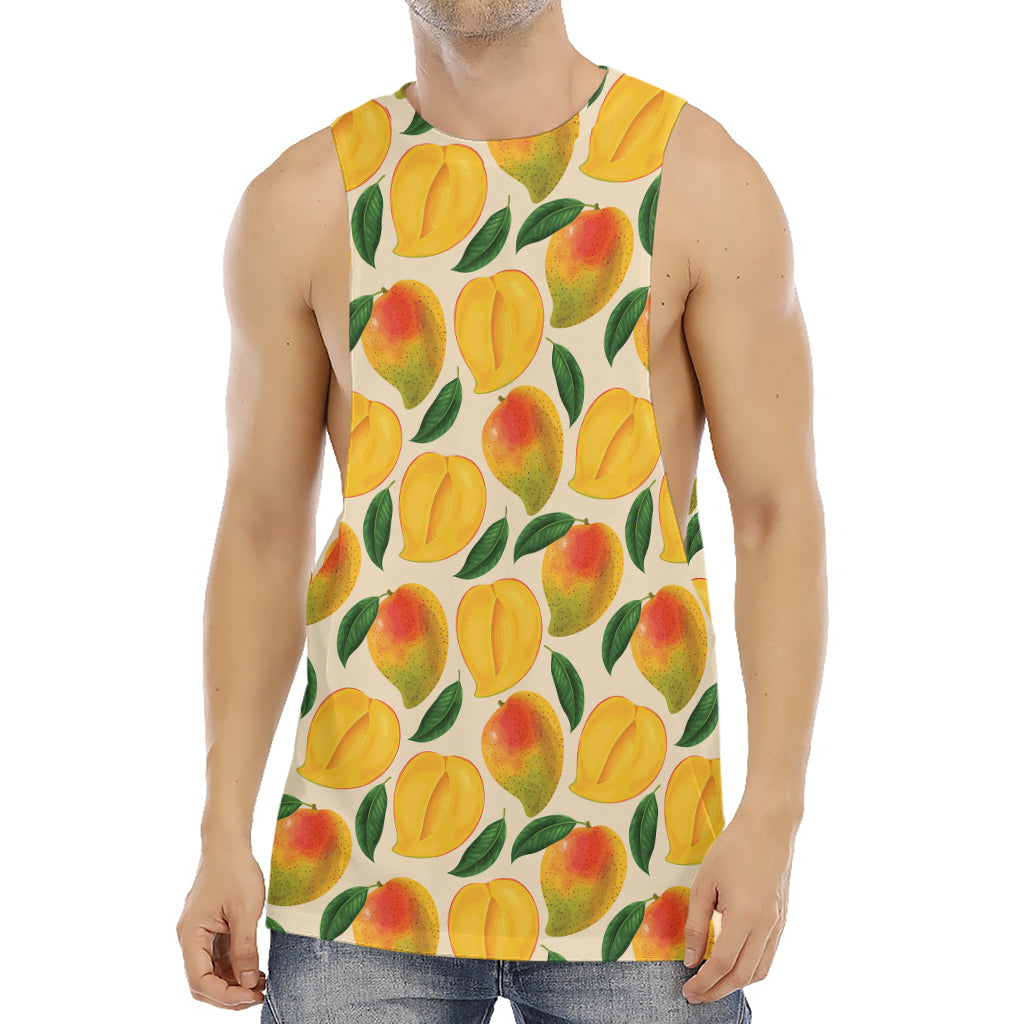 Ripe Mango Fruit Pattern Print Men's Muscle Tank Top